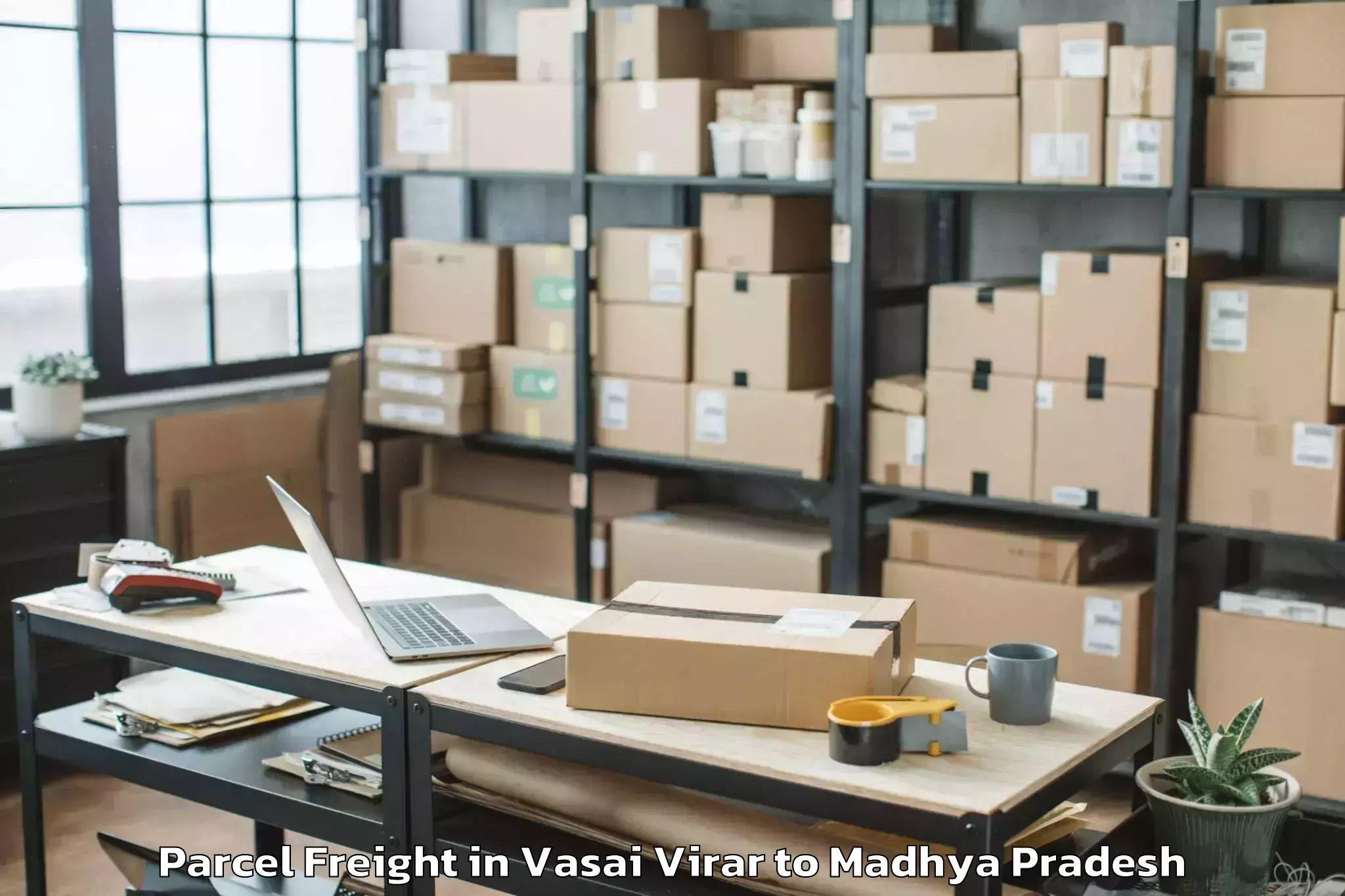 Easy Vasai Virar to Khategaon Parcel Freight Booking